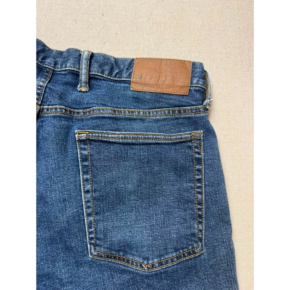 GAP Men's Slim Fit Jeans 36x32 Medium Wash Blue Denim Straight Leg [A171] - Picture 2 of 6